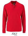 SOL´S Langarm Poloshirt aus Baumwolle für Herren, French Navy XL, L02087 – Red