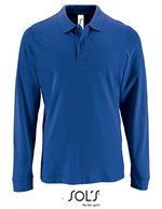 SOL´S Long Sleeve Polo Shirt in Cotton for Men, White XXL, L02087 – Royal Blue 241