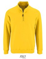 SOL´S Sweatshirt mit Half-Zip Kragen für Herren, Black S, L02088 – Gold