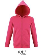 SOL´S Zip Hoodie aus Baumwolle-Polyester für Kinder, Black 6 Jahre (106/116), L02092 – Flash Rose