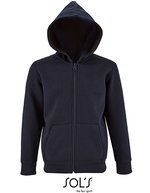 SOL´S Zip Hoodie aus Baumwolle-Polyester für Kinder, Black 6 Jahre (106/116), L02092 – Marine francais