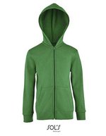SOL´S Zip Hoodie aus Baumwolle-Polyester für Kinder, Black 6 Jahre (106/116), L02092 – Vert kelly