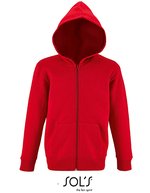 SOL´S Zip Hoodie aus Baumwolle-Polyester für Kinder, Black 6 Jahre (106/116), L02092 – Rouge