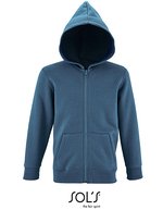 SOL´S Zip Hoodie aus Baumwolle-Polyester für Kinder, Black 6 Jahre (106/116), L02092 – Ardoise Bleu