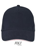 SOL´S Dreifarbige Baumwoll-Cap mit Metallverschluss, French Navy One Size, L02116 – French Navy
