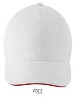 SOL´S Dreifarbige Baumwoll-Cap mit Metallverschluss, French Navy One Size, L02116 – White