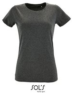 SOL´S Women´s Round Neck Fitted T-Shirt Regent White M (L02758), L02758 – Charcoal Melange