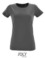 SOL´S Women´s Round Neck Fitted T-Shirt Regent White M (L02758), L02758 – Dark Grey (Solid)