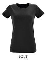 SOL´S Women´s Round Neck Fitted T-Shirt Regent White M (L02758), L02758 – Deep Black