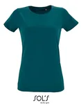 SOL´S Women´s Round Neck Fitted T-Shirt Regent Charcoal Melange S (L02758), L02758 – Duck Blue