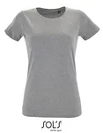 SOL´S Women´s Round Neck Fitted T-Shirt Regent Charcoal Melange S (L02758), L02758 – Grey Melange