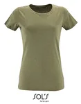 SOL´S Women´s Round Neck Fitted T-Shirt Regent Charcoal Melange S (L02758), L02758 – Heather Khaki