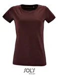 SOL´S Women´s Round Neck Fitted T-Shirt Regent Charcoal Melange S (L02758), L02758 – Heather Oxblood