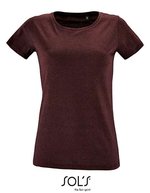 SOL´S Women´s Round Neck Fitted T-Shirt Regent White M (L02758), L02758 – Heather Oxblood