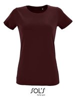 SOL´S Women´s Round Neck Fitted T-Shirt Regent White M (L02758), L02758 – Oxblood