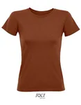 SOL´S Women´s Round Neck Fitted T-Shirt Regent Charcoal Melange S (L02758), L02758 – Terracotta
