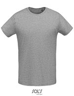 SOL´S Slim Fit Herren T-Shirt aus Baumwolle, Creamy Blue XS, L02855 – Grey Melange