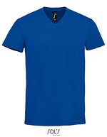 SOL´S V-Ausschnitt T-Shirt "Imperial für Herren, White S, L02940 – Royal Blue 241