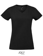 SOL´S V-Ausschnitt T-Shirt aus Baumwolle für Damen, White S, L02941 – Bild 2