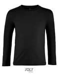 SOL'S Long-Sleeve T-Shirt with Elastane Collar for Kids – Deep Black