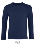 SOL'S Long-Sleeve T-Shirt with Elastane Collar for Kids – French Navy