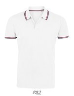 SOL´S Polo-Shirt mit Kontrastdetails für Herren, White S, L02949 – Blanc