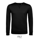 SOL´S Sweatshirt mit Rundhals-V-Einsatz für Herren, White XS, L02990 – Black
