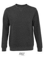 SOL´S Sweatshirt mit Rundhals-V-Einsatz für Herren, White XS, L02990 – Charcoal Melange