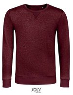 SOL´S Sweatshirt mit Rundhals-V-Einsatz für Herren, White XS, L02990 – Heather Oxblood