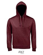 SOL´S Hoodie mit Kängurutasche und Kapuze für Herren, White XS, L02991 – Heather Oxblood