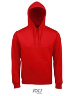 SOL´S Hoodie mit Kängurutasche und Kapuze für Herren, White XS, L02991 – Red