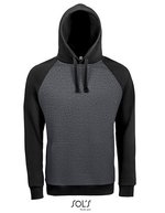 SOL´S Seattle Sweat Hoodie mit Kängurutasche, Charcoal Grey Melange/Black XS, L02998 – Bild 2