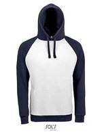 SOL´S Seattle Sweat Hoodie mit Kängurutasche, Charcoal Grey Melange/Black XS, L02998 – Bianco/Blu navy francese