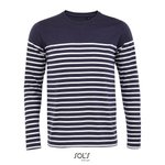 SOL´S Langarm Matrosen T-Shirt gestreift für Herren, French Navy/White S, L03099 – Bild 3