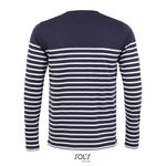 SOL´S Langarm Matrosen T-Shirt gestreift für Herren, French Navy/White S, L03099 – Bild 4