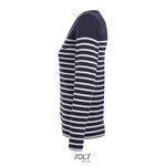 SOL´S Gestreiftes Langarm-T-Shirt aus Baumwolle, French Navy/White S, L03100 – Bild 5