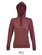 SOL´S Women´s Hooded Sweatshirt Spencer Black XS (L03103), L03103 – Melange Oxblood