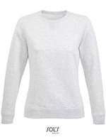 SOL´S Rundhals Sweatshirt Sully Fleece für Damen, Black XS, L03104 – Heather Ash