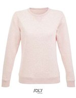 SOL´S Rundhals Sweatshirt Sully Fleece für Damen, Black XS, L03104 – Heather Pink