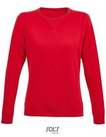 SOL´S Rundhals Sweatshirt Sully Fleece für Damen, Black XS, L03104 – Red