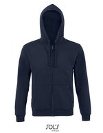SOL´S Fleece Zip Hoodie Spike für Herren, Heather Grey Melange S, L03105 – French Navy
