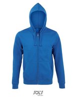 SOL´S Fleece Zip Hoodie Spike für Herren, Heather Grey Melange S, L03105 – Royal Blue 241