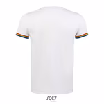 SOL´S T-Shirt Rainbow con girocollo da Uomo, Deep Black/Multicolore L, L03108 – immagine 3