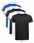 SOL´S T-Shirt Rainbow con girocollo da Uomo, Deep Black/Multicolore L, L03108 – immagine 5