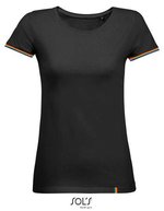 SOL´S T-Shirt Rainbow, Baumwolle, Kurzarm für Damen, Deep Black/Multicolore S, L03109 – Bild 2