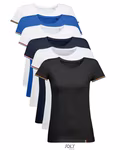 SOL´S T-Shirt Rainbow, Baumwolle, Kurzarm für Damen, Deep Black/Multicolore S, L03109 – Bild 6
