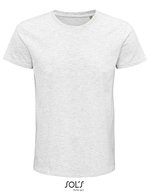SOL´S T-Shirt "Men's Pioneer" Bio-Baumwolle für Herren, White XS, L03565 – Ash (Heather)