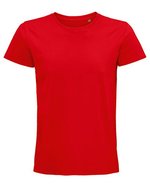 SOL´S T-Shirt "Men's Pioneer" Bio-Baumwolle für Herren, White XS, L03565 – Bright Red