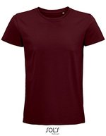 SOL´S T-Shirt "Men's Pioneer" Bio-Baumwolle für Herren, White XS, L03565 – Burgundy