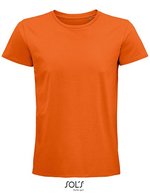 SOL´S T-Shirt "Men's Pioneer" Bio-Baumwolle für Herren, White XS, L03565 – Orange